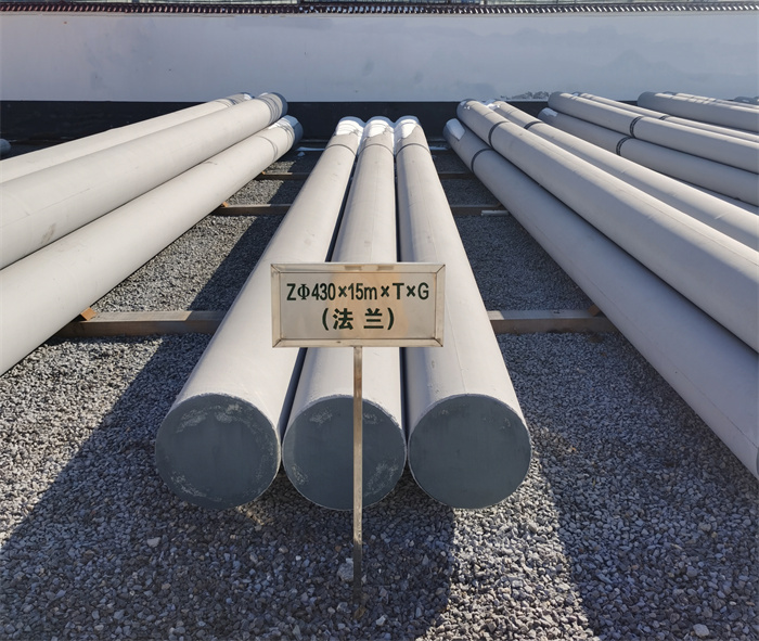 朝阳430×15米×T×G法兰水泥杆